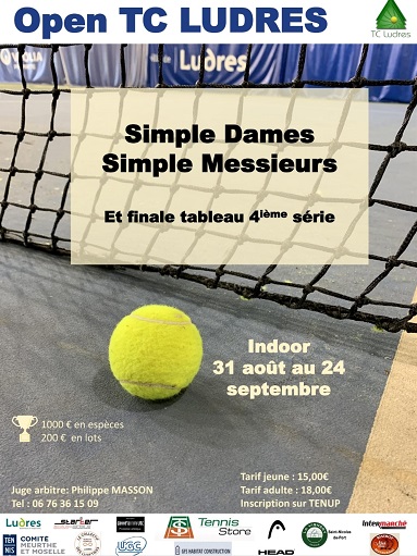 TOURNOI OPEN du TC LUDRES
